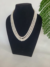 Load image into Gallery viewer, Gemzlane Real Pearls Triple Layered Necklace