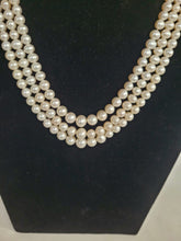 Load image into Gallery viewer, Gemzlane Real Pearls Triple Layered Necklace