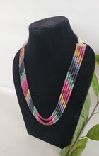 Load image into Gallery viewer, Precious Multigemstone 5 strands  Ruby Emerald Sapphire Rainbow Necklace