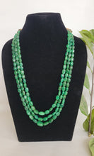 Load image into Gallery viewer, Natural Green Emerald maniya  ovals precious Gemstone Layered Necklace