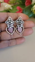 Load image into Gallery viewer, Heena Pink diamond studs Earrings