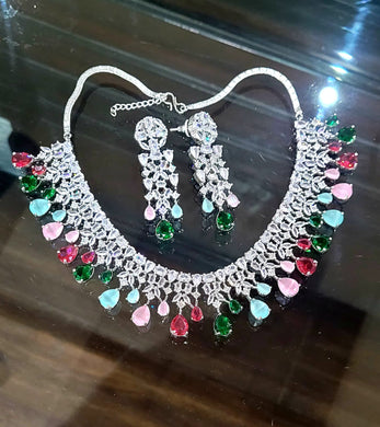 Navratni diamond Necklace set