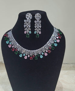 Navratni diamond Necklace set