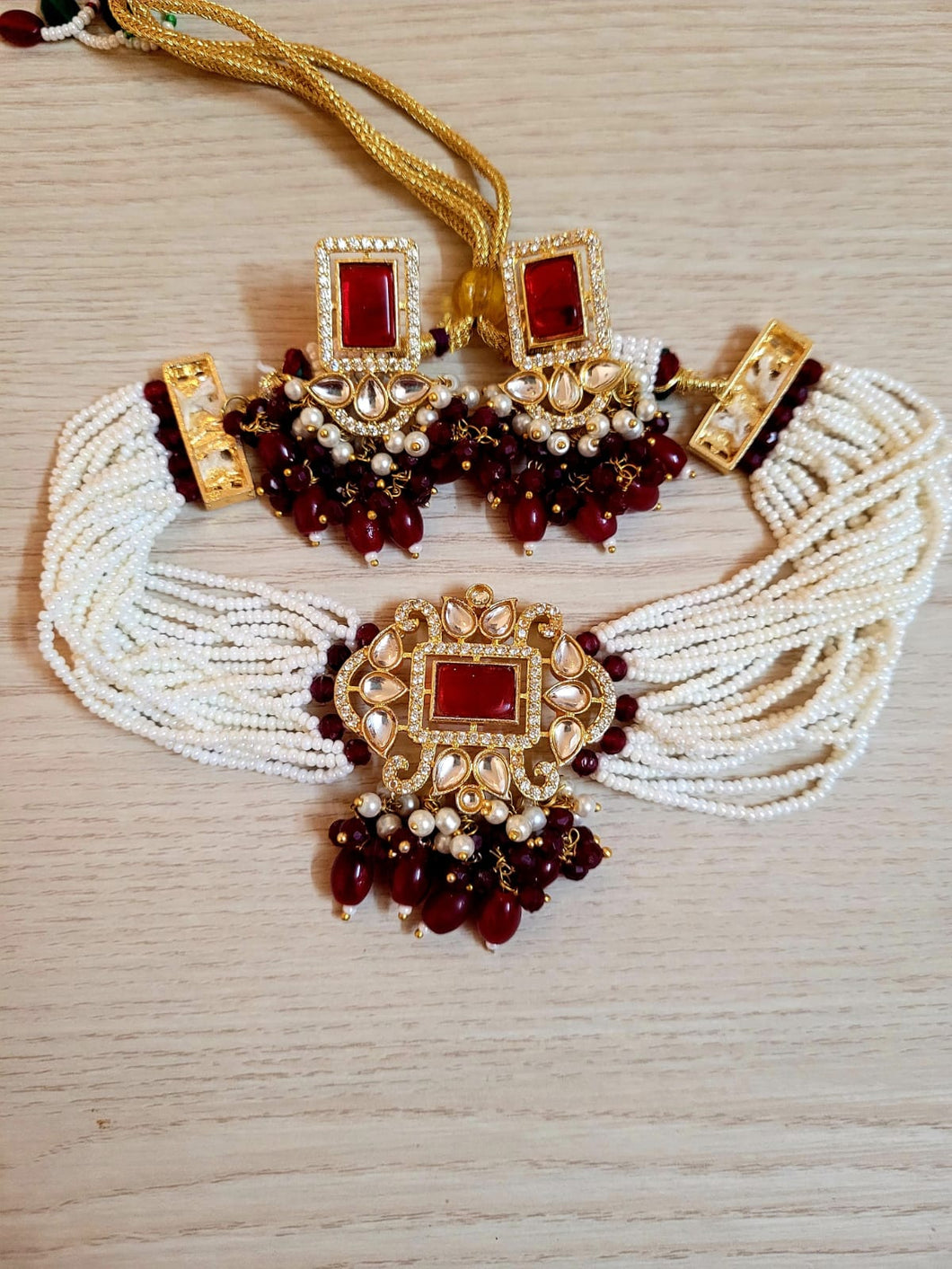 Ritzy Rhinestones Red Choker Necklace - Paparazzi Accessories – 3D Jewelz