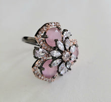 Load image into Gallery viewer, Gemzlane Pink  Diamond Adjustable Cocktail Rings