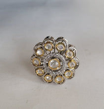 Load image into Gallery viewer, Gemzlane Fusion Floral Diamond Adjustable Cocktail Rings