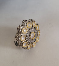 Load image into Gallery viewer, Gemzlane Fusion Floral Diamond Adjustable Cocktail Rings