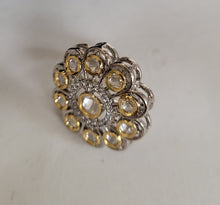 Load image into Gallery viewer, Gemzlane Fusion Floral Diamond Adjustable Cocktail Rings