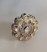 Load image into Gallery viewer, Gemzlane Fusion Floral Diamond Adjustable Cocktail Rings