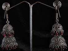 Load image into Gallery viewer, Gemzlane oxidized double storey jhumki for women and girls - Earrings