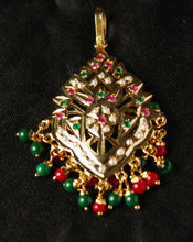 Load image into Gallery viewer, Gemzlane multi colour jadau pendant necklace set - Necklace set