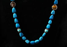 Load image into Gallery viewer, Gemzlane statement semiprecious blue stones fashion necklace - Necklace