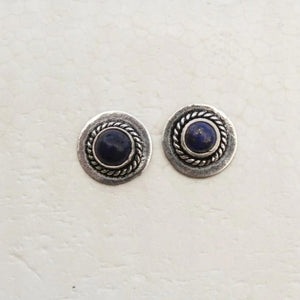 Oxidized Silver Ear Studs for women and girls - Gemzlane