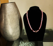 Load image into Gallery viewer, Designer Pink necklace with traditional Indian thread - Gemzlane