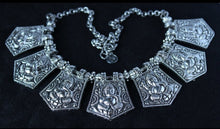 Load image into Gallery viewer, Gemzlane Oxidized Silver Temple choker fashion necklace for women and girls - Gemzlane