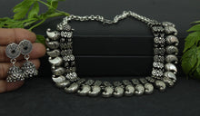 Load image into Gallery viewer, Gemzlane oxidized silver necklace set for women and girls - Gemzlane