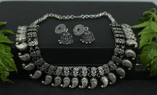 Load image into Gallery viewer, Gemzlane oxidized silver necklace set for women and girls - Gemzlane