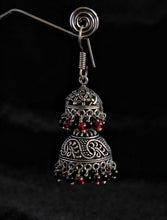 Load image into Gallery viewer, Gemzlane oxidized double storey jhumki for women and girls - Earrings