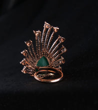Load image into Gallery viewer, Gemzlane Rosegold plated AAA Zircon Adjustable Cocktail Rings for women and girls - Rings