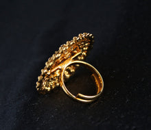 Load image into Gallery viewer, Gemzlane Gold plated Polki Adjustable Cocktail Rings for women and girls - Rings