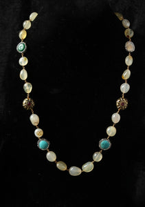 Gemzlane statement semiprecious stone fashion necklace - Necklace