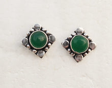 Load image into Gallery viewer, Gemzlane oxidized silver ear studs for women and girls - Earrings