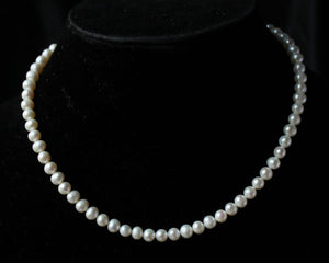 Gemzlane Single line Real Pearls  necklace  for women and girls - Necklace set