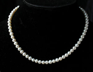 Gemzlane Single line Real Pearls  necklace  for women and girls - Necklace set