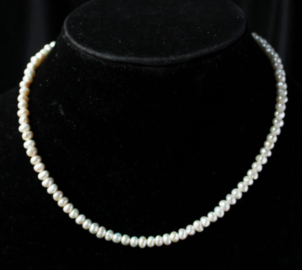 Gemzlane Single line Real Pearls necklace for women and girls - Necklace set