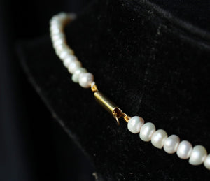 Gemzlane Single line Real Pearls necklace for women and girls - Necklace set