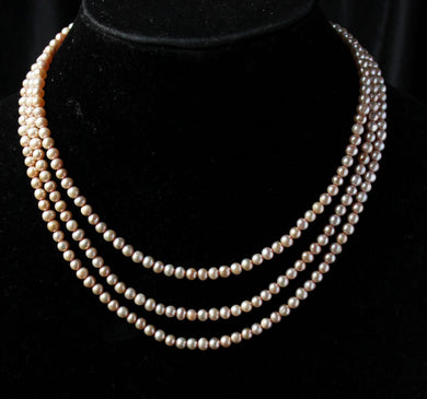 Gemzlane multiline AAA quality Real Pearls necklace for women and girls - Necklace set