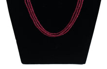Load image into Gallery viewer, Precious 3 lineUncut Round Ruby beaded Layered  Necklace - Gemzlane