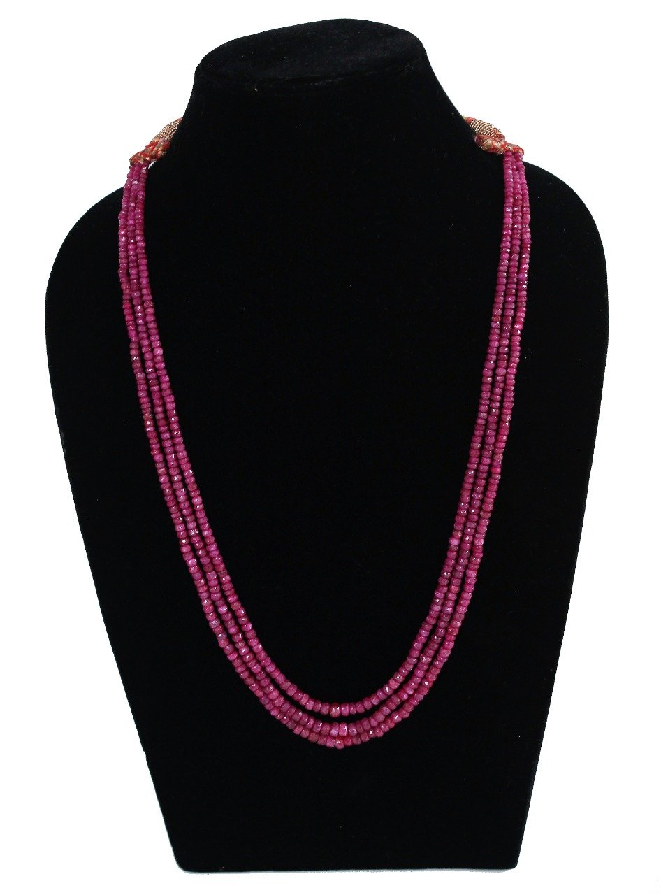 Precious Ruby  Layered  Necklace - Gemzlane