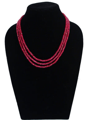 Precious Ruby  Layered  Necklace - Gemzlane