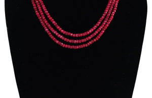 Precious Ruby  Layered  Necklace - Gemzlane