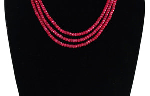 Precious Ruby  Layered  Necklace - Gemzlane