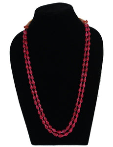Precious Ruby drops   Layered  Necklace - Gemzlane