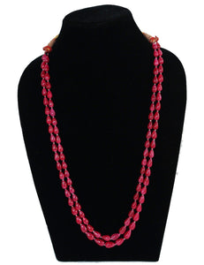 Precious Ruby drops   Layered  Necklace - Gemzlane