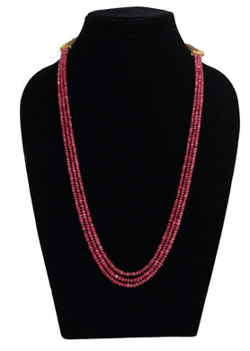 Precious Ruby 3 line Necklace - Gemzlane