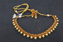 Load image into Gallery viewer, ChokerTemple jewellery  necklace set with earrings - Gemzlane