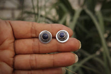 Load image into Gallery viewer, Oxidized Silver Ear Studs for women and girls - Gemzlane