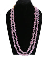Load image into Gallery viewer, Rose Quartz Cluster Gemstone Jewelry necklace with traditional Indian thread - Gemzlane