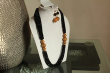 Load image into Gallery viewer, Black Designer Beaded Necklace Set - Gemzlane