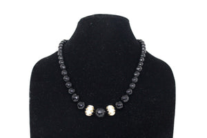 black onyx stone necklace