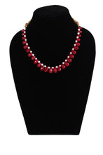 Load image into Gallery viewer, Precious Ruby Drops and  pearls choker necklace set - Gemzlane
