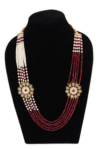 Red Statement semiprecious stone necklace - Gemzlane