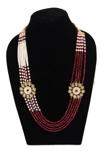 Red Statement semiprecious stone necklace - Gemzlane