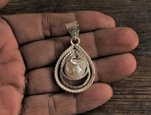 92.5 Sterling Silver Pearl Pendant - Gemzlane