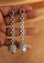 Load image into Gallery viewer, Nancy diamond and Pearl  Earrings - Gemzlane