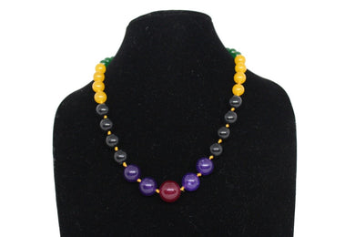 Multicolour Agate Stone Knotted Necklace - Gemzlane